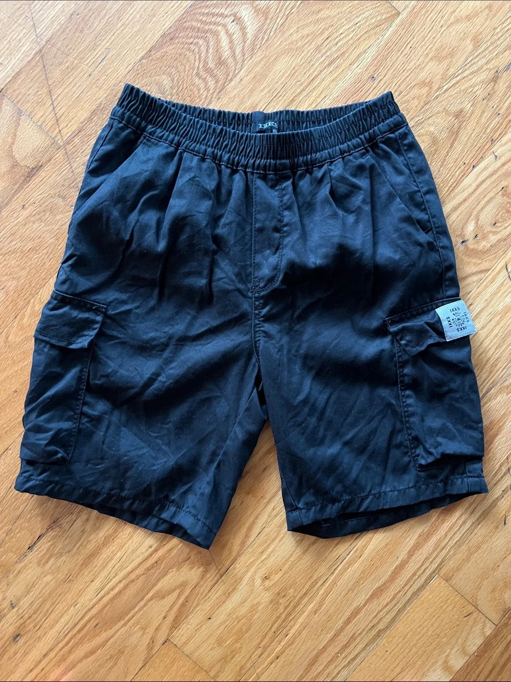 Boys IKKS Bermuda Shorts Jogger Black Mix Lyocell Size 10 Youth